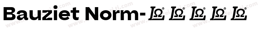 Bauziet Norm字体转换